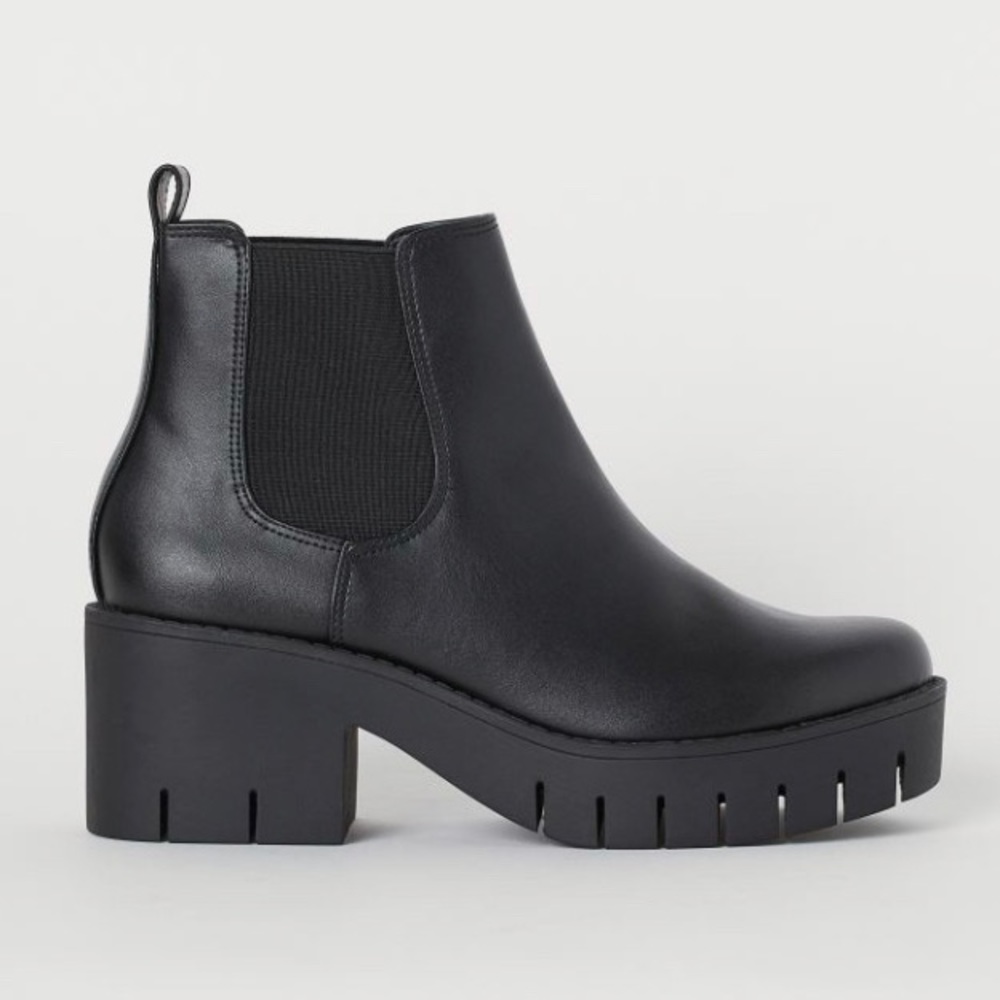 Black Leather Booties